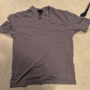 H&M Men's Short Sleeve Crew Neck Tee in Mauve Taupe